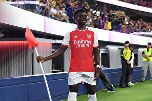 Arsenal V FC Barcelona Pre Season - 2023-24 Prints: Bukayo Saka Scores Historic Goal: Arsenal Upsets FC Barcelona in 2023 Pre-Season Friendly at SoFi Stadium
