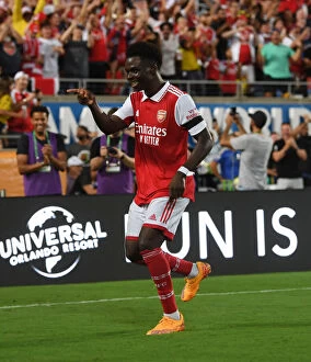 Images Dated 23rd July 2022: Bukayo Saka Scores His Third: Arsenal Triumphs Over Chelsea in Florida Cup 2022-23