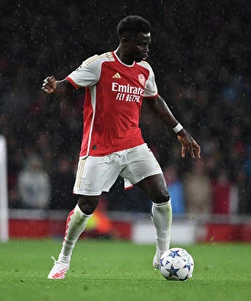 Images Dated 20th September 2023: Bukayo Saka Shines: Arsenal's Champions League Victory Over PSV Eindhoven (2023-24)