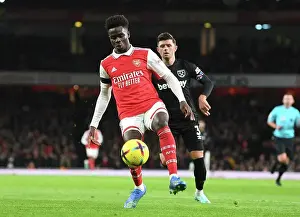 Arsenal V West Ham United 2022-23 Prints: Bukayo Saka Shines: Arsenal's Christmas Victory Over West Ham United