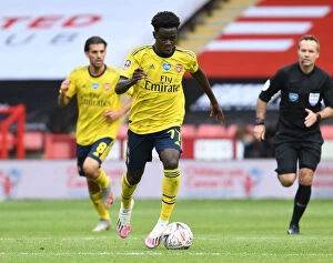 Images Dated 28th June 2020: Bukayo Saka Shines: Arsenal's FA Cup Quarterfinal Victory over Sheffield United