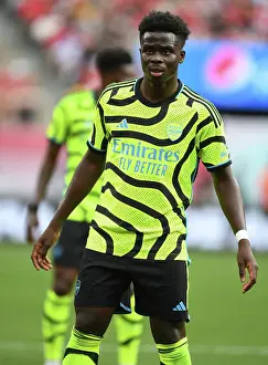 Arsenal V Manchester United - Pre Season 2023-24 Prints: Bukayo Saka Shines: Arsenal's Pre-Season Victory Over Manchester United at MetLife Stadium (2023-24)