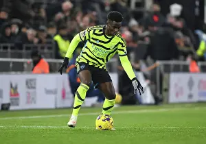 Luton Town V Arsenal 2023-24 Prints: Bukayo Saka Shines: Arsenal's Triumph over Luton Town in the Premier League 2023-24