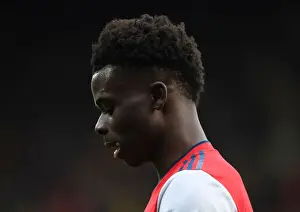 Watford V Arsenal 2021-22 Prints: Bukayo Saka Shines: Arsenal's Triumph Over Watford in the Premier League 2021-22