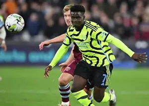 West Ham United V Arsenal - Carabao Cup 2023-24 Prints: Bukayo Saka Shines: Arsenal's Unstoppable Performance Against West Ham United in Carabao Cup 2023-24
