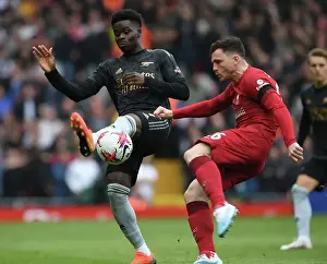 Bukayo Saka vs. Andy Robertson: Intense Rivalry at Anfield - Liverpool vs. Arsenal, Premier League 2022-23