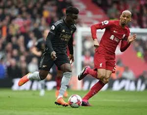 Bukayo Saka vs Fabinho: Intense Battle at Anfield - Liverpool vs Arsenal, Premier League 2022-23