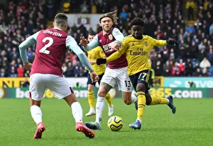 Burnley V Arsenal 2019-20 Prints: Bukayo Saka vs. Jeff Hendrick: Clash at Turf Moor - Burnley vs