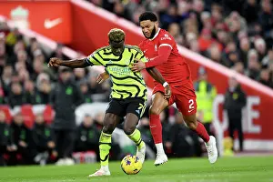 Liverpool V Arsenal 2023-24 Prints: Bukayo Saka vs Joe Gomez: Intense Battle at Anfield - Liverpool vs Arsenal