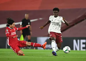 Bukayo Saka vs. Takumi Minamino: Empty Anfield Rivalry - Carabao Cup 2020-21