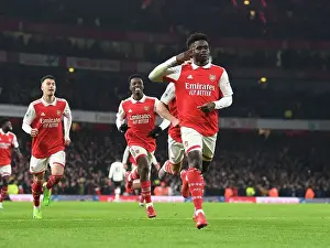 Arsenal V Manchester United 2022-23 Prints: Bukayo Saka's Brace: Arsenal Triumphs Over Manchester United (Premier League 2022-23)
