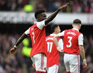Arsenal V Crystal Palace 2022-23 Prints: Bukayo Saka's Brace: Arsenal's Thrilling 4-3 Comeback Victory Against Crystal Palace