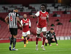 Arsenal V Newcastle United 2020-21 Prints: Bukayo Saka's Empty-Netter: Arsenal's Second Goal Against Newcastle United (2020-21)