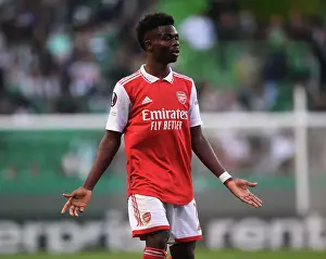Bukayo Saka's Europa League Heroics: Arsenal's Exciting Clash at Sporting CP (Lisbon, Portugal, 2023)