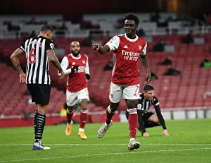 Arsenal V Newcastle United 2020-21 Prints: Bukayo Saka's Empty Netter: Arsenal's Second Goal vs. Newcastle United (2020-21)
