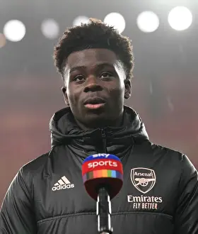 Arsenal V Burnley 2020-21 Prints: Bukayo Saka's Pre-Match Insights: Arsenal's Star Forward Gears Up for Burnley Clash