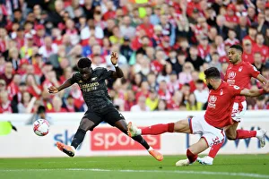 Nottingham Forest V Arsenal 2022-23 Prints: Bukayo Saka's Shot: Nottingham Forest vs. Arsenal FC, Premier League 2022-23
