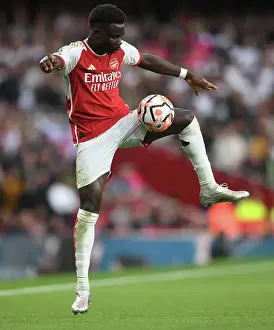 Arsenal V Fulham 2023-24 Prints: Bukayo Saka's Standout Display: Arsenal's Victory Against Fulham (2023-24)