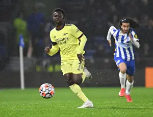 Brighton And Hove Albion V Arsenal 2021-22 Prints: Bukayo Saka's Star-Studded Display: Arsenal's Victory over Brighton & Hove Albion