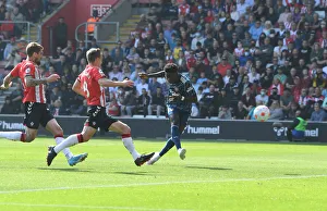 Southampton V Arsenal 2021-22 Prints: Bukayo Saka's Thwarted Effort: Southampton vs. Arsenal, Premier League 2021-22