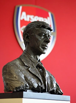 The bust of Arsene Wenger the Arsenal manager