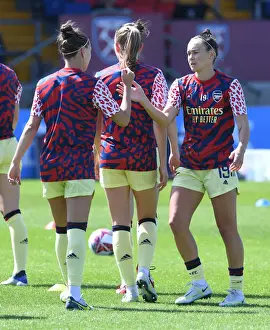 West Ham United Women V Arsenal Women 2021-22 Prints: Caitlin Foord of Arsenal Prepares for West Ham United Women Showdown in FA WSL