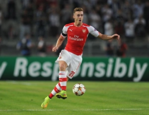 Besiktas V Arsenal 2014-15 Prints: Calum Chambers in Action: Arsenal vs