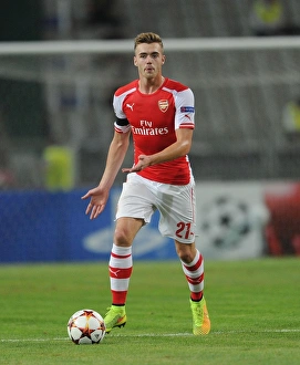 Besiktas V Arsenal 2014-15 Prints: Calum Chambers in Action: Arsenal vs. Besiktas, UEFA Champions League Qualifier (2014)