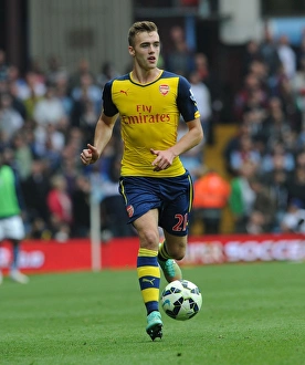 Aston Villa V Arsenal 2014-15 Prints: Calum Chambers in Action: Arsenal vs. Aston Villa, Premier League 2014-15
