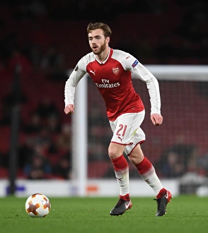 Arsenal V BATE Borisov 2017-18 Prints: Calum Chambers in Action: Arsenal vs. BATE Borisov, UEFA Europa League (2017-18)