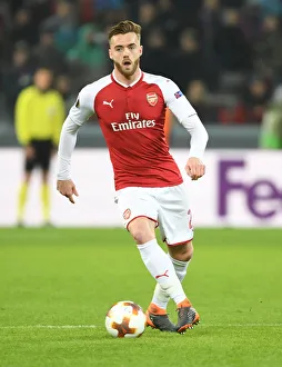 CSKA Moscow V Arsenal 2017-18 Prints: Calum Chambers in Action: Arsenal vs