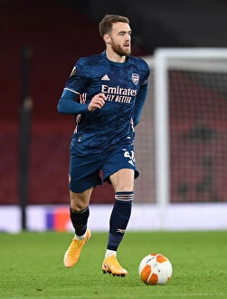 Images Dated 3rd December 2020: Calum Chambers in Action: Arsenal vs. Rapid Wien, Europa League 2020-21 (Arsenal FC)