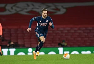 Images Dated 3rd December 2020: Calum Chambers in Action: Arsenal vs. Rapid Wien, UEFA Europa League (2020-21)