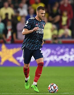 Images Dated 14th August 2021: Calum Chambers in Action: Arsenal vs. Brentford, Premier League 2021-22
