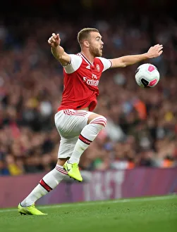 Calum Chambers in Action: Arsenal vs Aston Villa, Premier League 2019-20, Emirates Stadium
