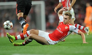 Arsenal V Besiktas 2014/15 Prints: Calum Chambers in Action: Arsenal vs Besiktas, UEFA Champions League Qualifiers 2014