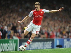 Arsenal V Besiktas 2014/15 Prints: Calum Chambers in Action: Arsenal vs Besiktas, UEFA Champions League Qualifiers 2014