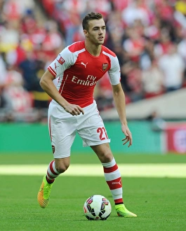 Arsenal V Manchester City - FA Community Shield 2014/15 Prints: Calum Chambers in Action: Arsenal vs Manchester City - FA Community Shield 2014/15