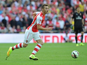 Arsenal V Manchester City - FA Community Shield 2014/15 Prints: Calum Chambers in Action: Arsenal vs Manchester City - FA Community Shield 2014/15