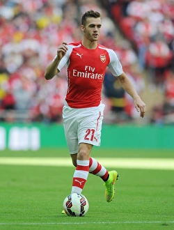 Arsenal V Manchester City - FA Community Shield 2014/15 Prints: Calum Chambers in Action: Arsenal vs Manchester City - FA Community Shield 2014/15
