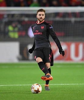 Ostersunds V Arsenal 2017-18 Prints: Calum Chambers in Action: Arsenal vs Ostersunds FK, UEFA Europa League