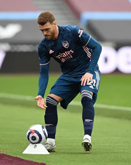 West Ham United V Arsenal 2020-21 Prints: Calum Chambers in Action: Arsenal vs West Ham United, Premier League 2020-21