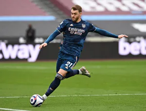 West Ham United V Arsenal 2020-21 Prints: Calum Chambers in Action: Arsenal vs West Ham United, Premier League 2020-21