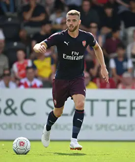 Borehamwood V Arsenal 2018-19 Prints: Calum Chambers in Action: Arsenal's Pre-Season Clash at Borehamwood (2018)