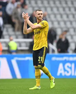 Newcastle United V Arsenal 2019-20 Prints: Calum Chambers Applauding Arsenal Fans: Newcastle United vs Arsenal FC