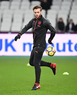 West Ham United V Arsenal 2017-18 Prints: Calum Chambers: Arsenal's Defender Ahead of West Ham United Clash (2017-18)