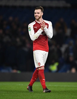 Chelsea V Arsenal - Carabao Cup 1/2 Final 1st Leg 2017-18 Prints: Calum Chambers: Arsenal's Defensive Determination in Chelsea's Carabao Cup Semi-Final