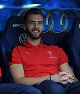 Viking FK V Arsenal 2016-17 Prints: Calum Chambers: Arsenal's Readiness in Action at Viking FK, Norway (2016)