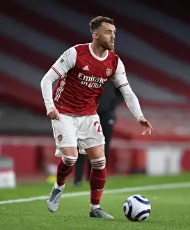 Calum Chambers Focused Performance at Empty Emirates Stadium: Arsenal vs Everton (April 2021)