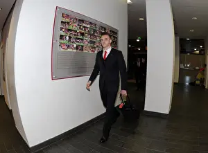 Arsenal V Anderlecht 2014/15 Prints: Calum Chambers Heads to Emirates Stadium: Arsenal FC vs RSC Anderlecht
